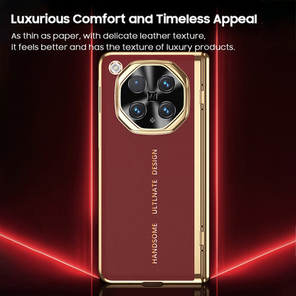 Electroplated Gold Edge Leather Case