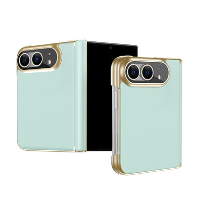 Full-Coverage Hinged Protective Electroplated Leather Case