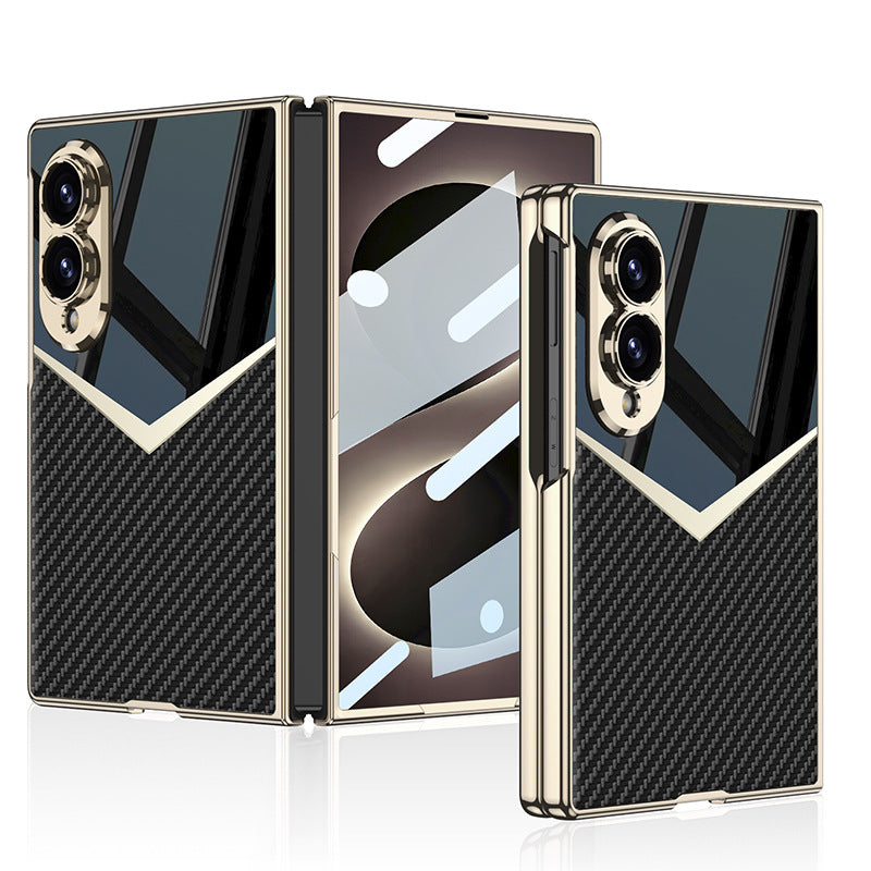 Fashionable Electroplated Stitching Leather Case