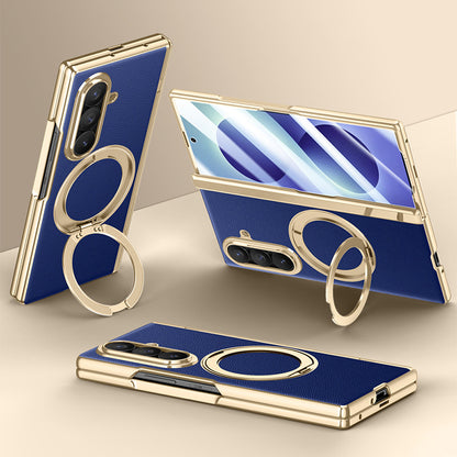 360° Rotating kickstand Leather Case with MagSafe