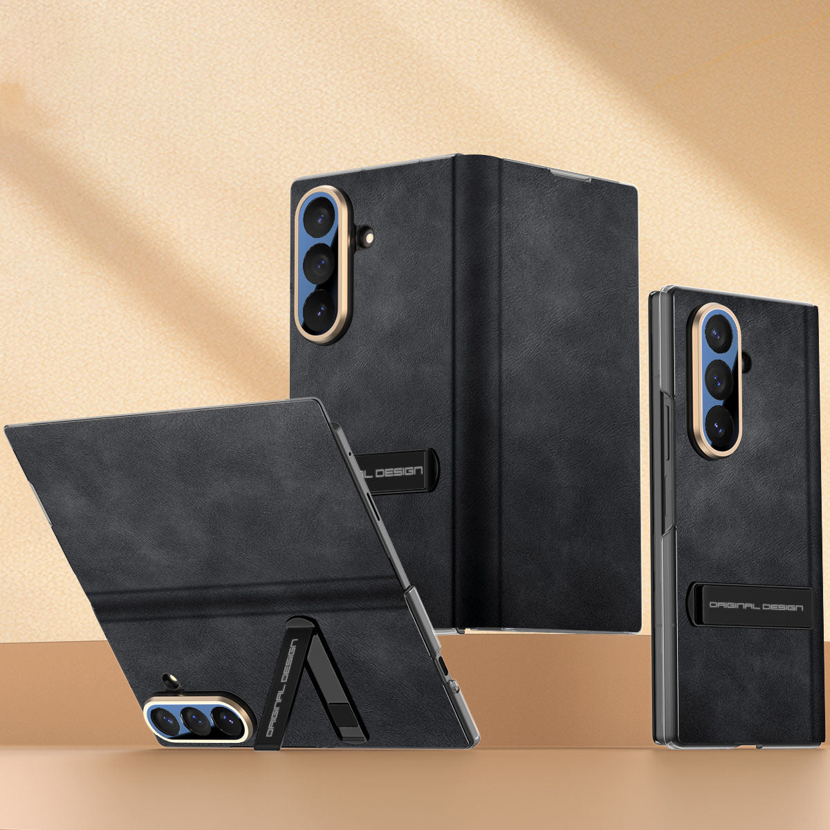 Retro Flip Leather Case with Kickstand