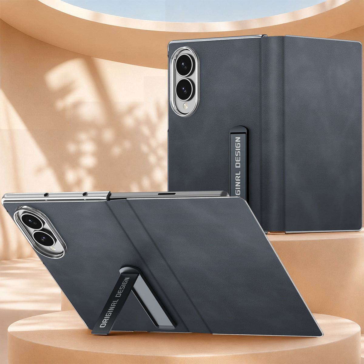 Retro Flip Leather Case with Kickstand