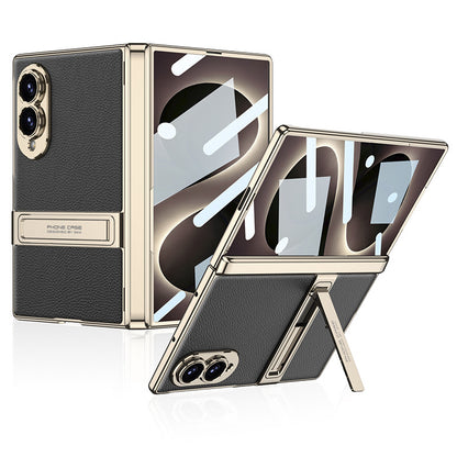 Folding Stand Business Leather Case