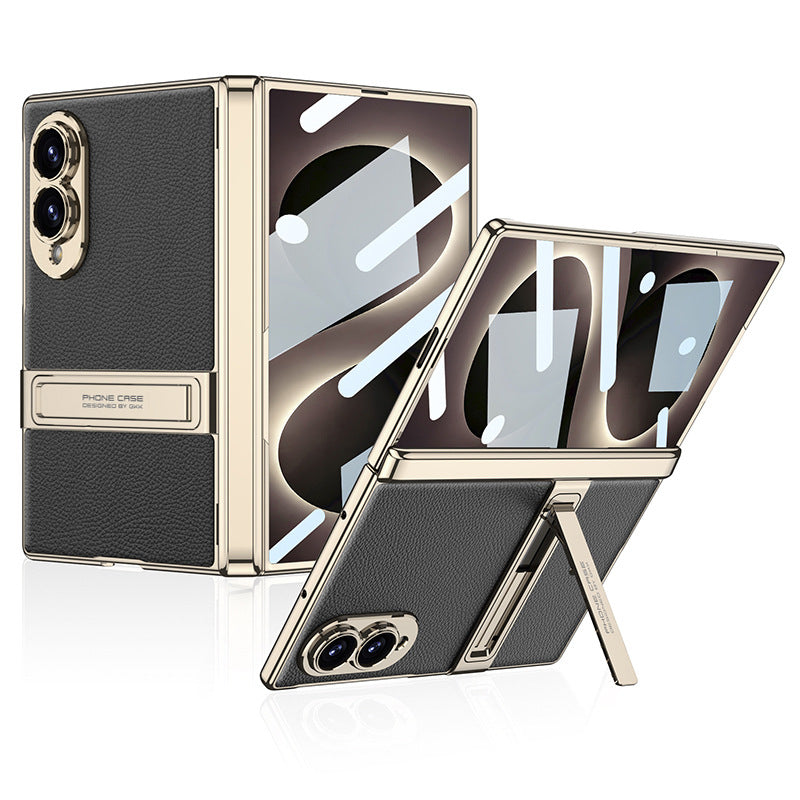 Folding Stand Business Leather Case