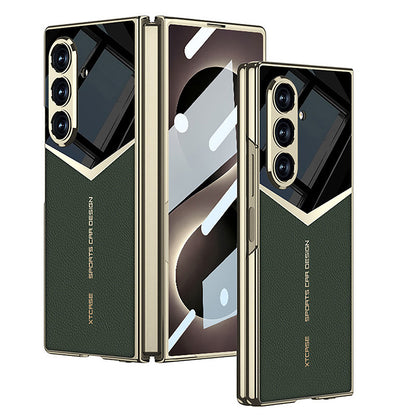 Fashionable Electroplated Stitching Leather Case