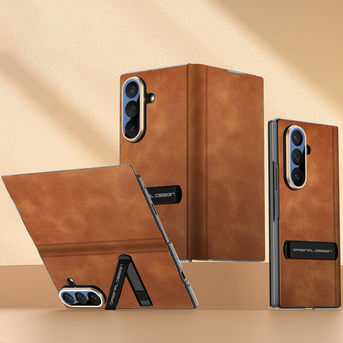 Retro Flip Leather Case with Kickstand