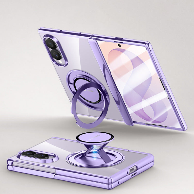 Electroplated Magnetic Ring Kickstand Protective Case