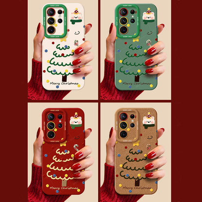 Christmas Tree Liquid Silicone Lanyard Case