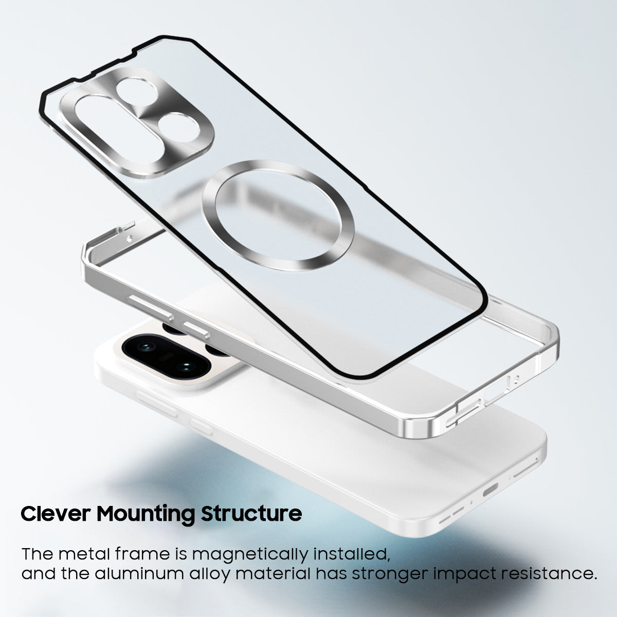 Single-Sided Buckle Metal Frame Case with MagSafe