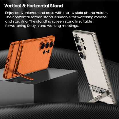 Folding Stand Business Leather Case