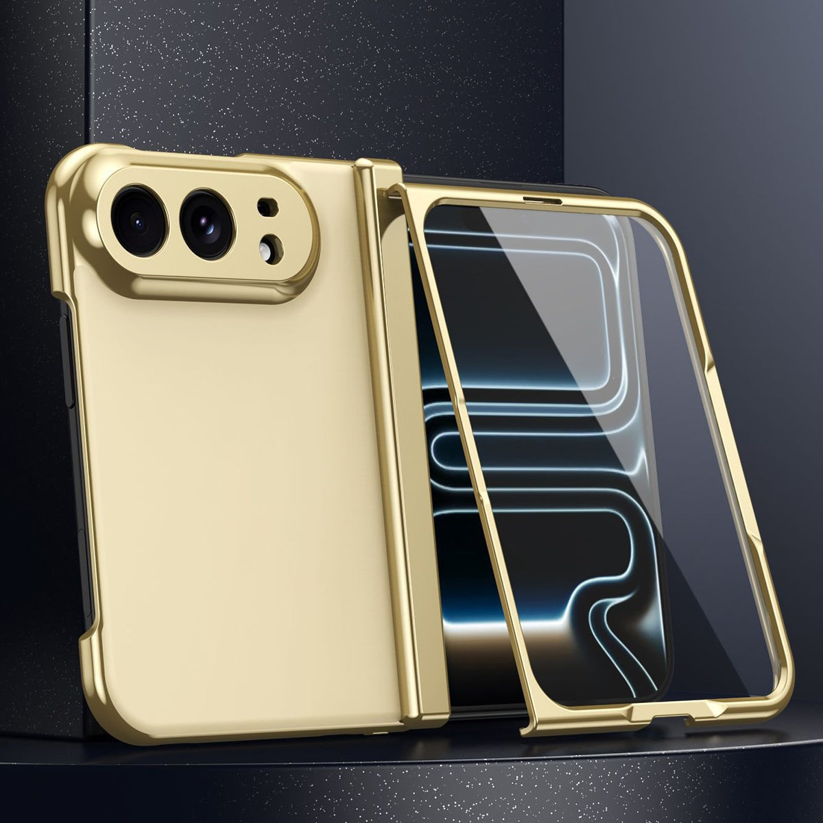 Electroplated-Edge Leather Case