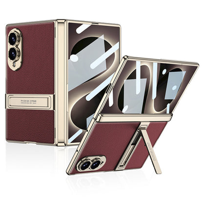 Folding Stand Business Leather Case