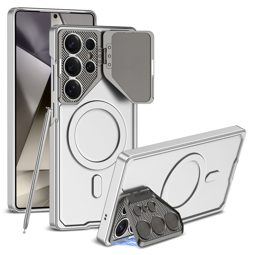 Lens Flip Cover Protective Metal Case with MagSafe