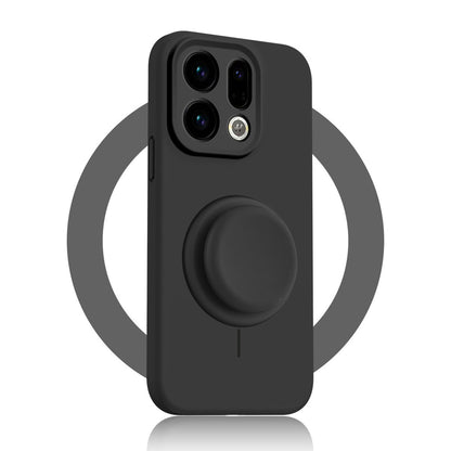 Solid Color Liquid Silicone Case with Kickstand