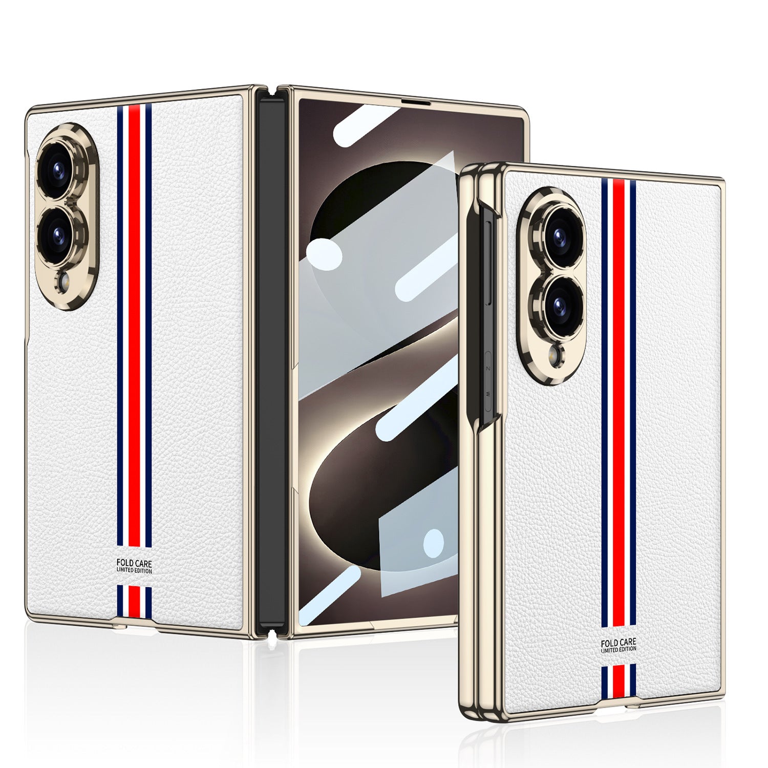 Folding Screen Electroplated Leather Case