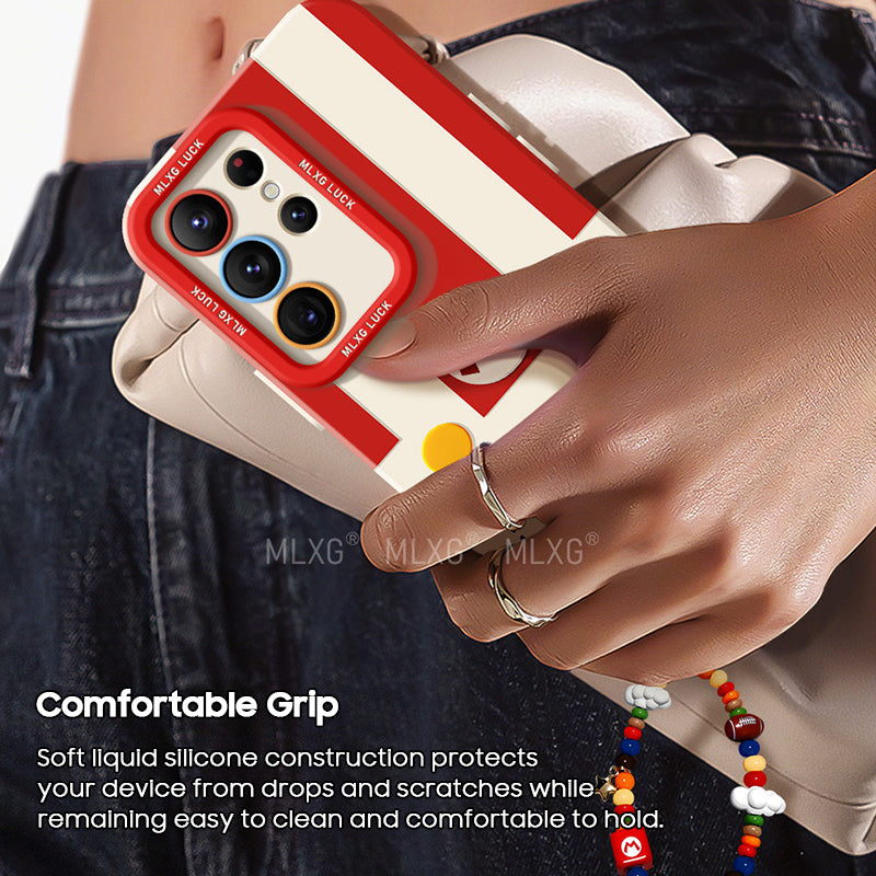 Mario Liquid Silicone Lanyard Case