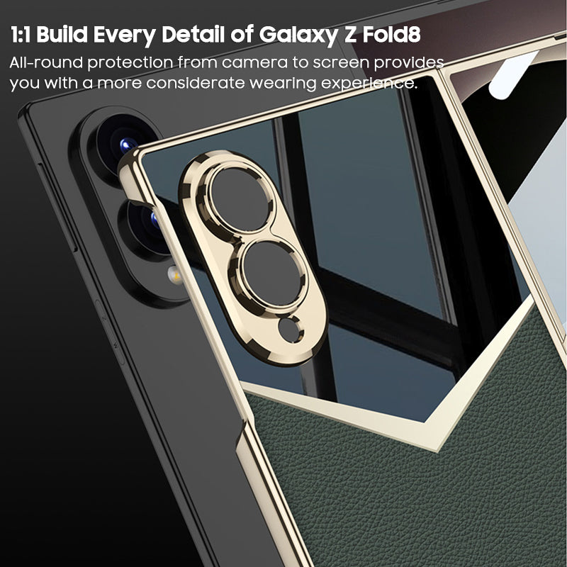 Fashionable Electroplated Stitching Leather Case
