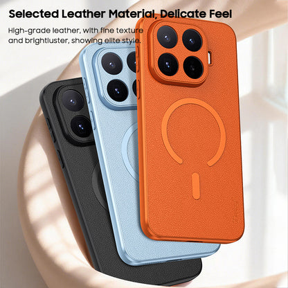 Lychee-Textured Leather Case with MagSafe