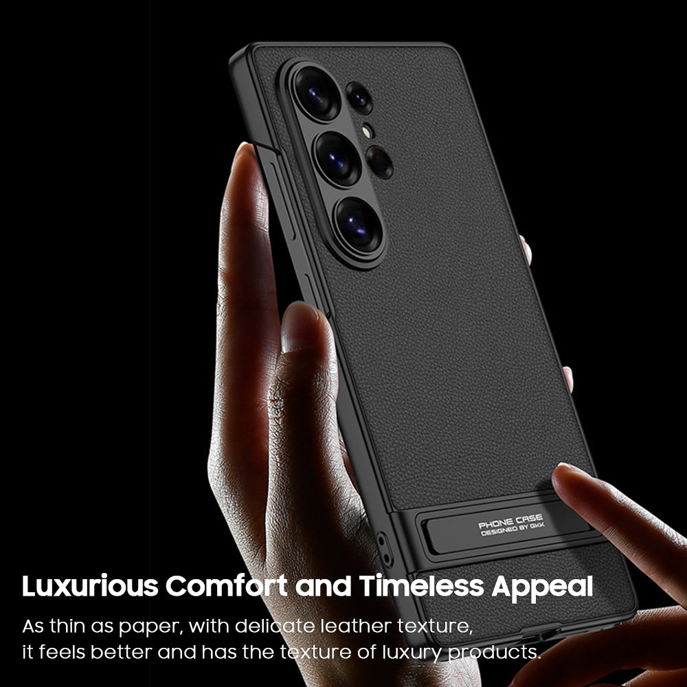 Folding Stand Business Leather Case