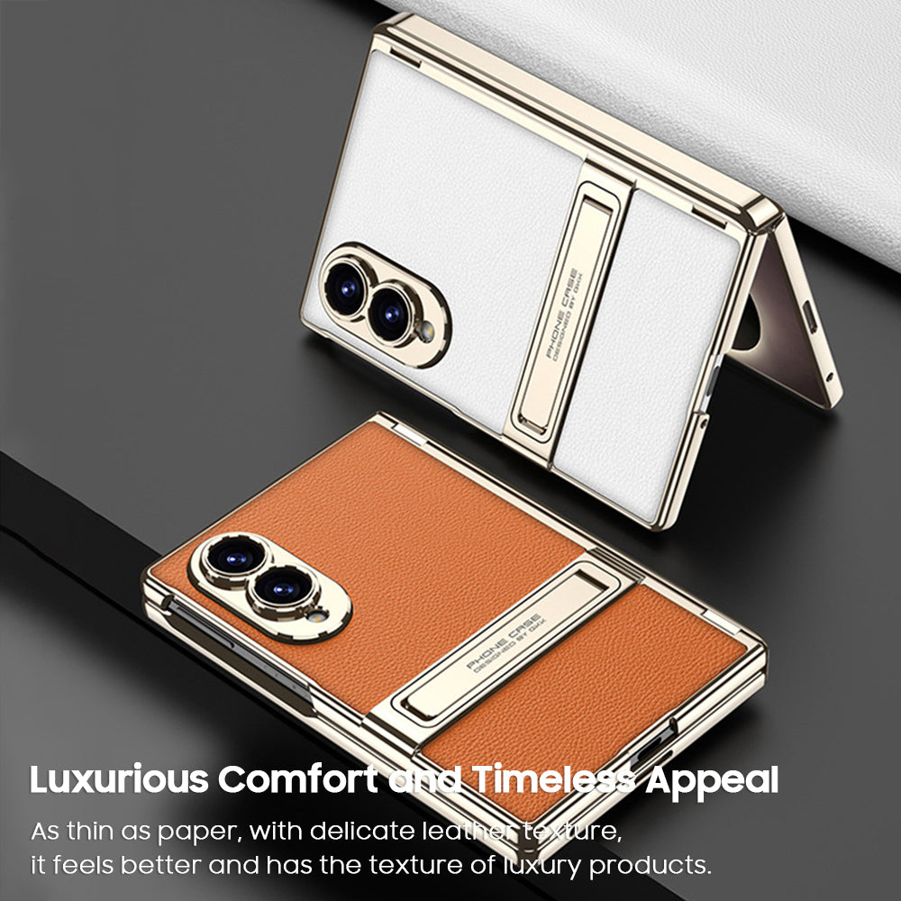 Folding Stand Business Leather Case