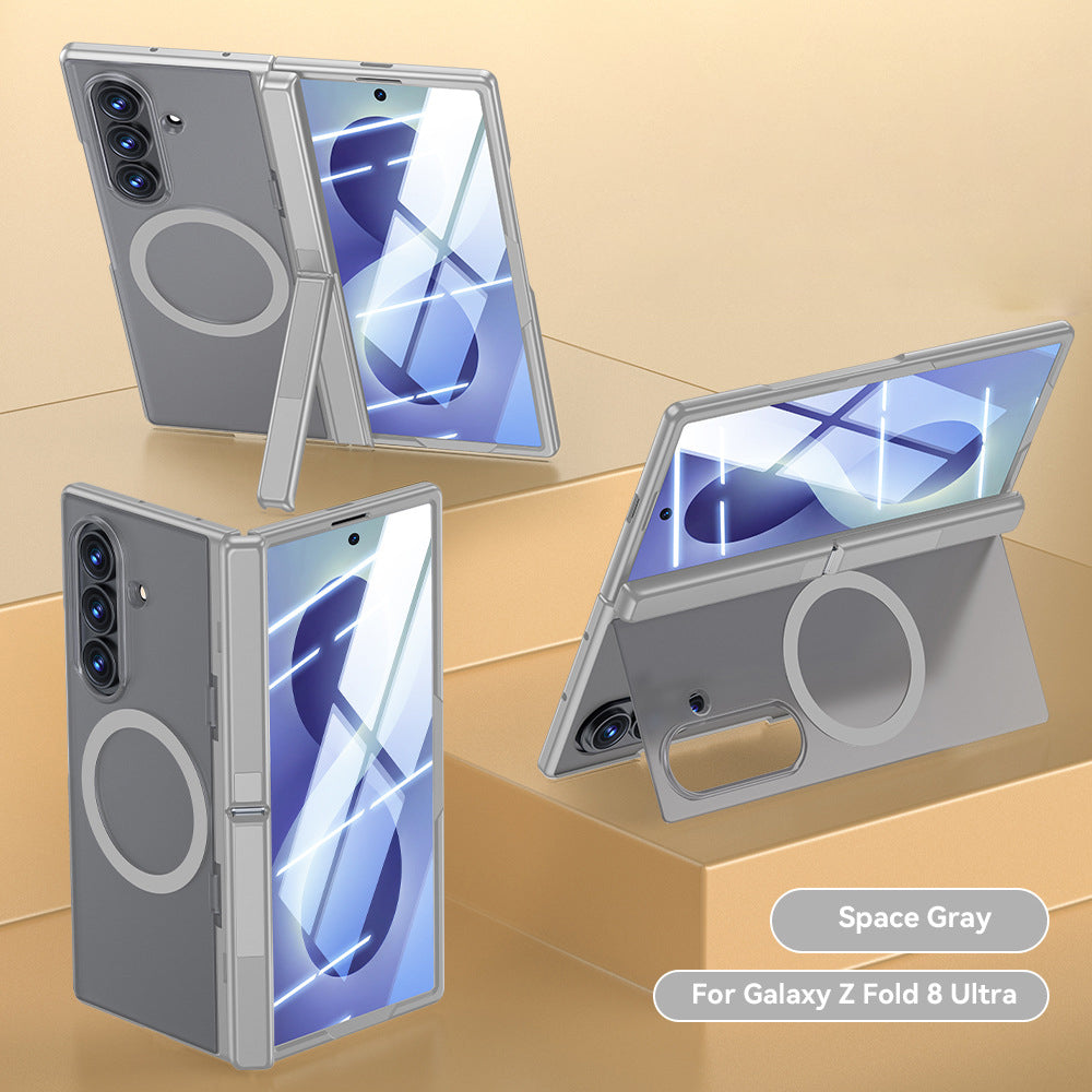 Magnetic Hinge Full Protection Case with Kickstand