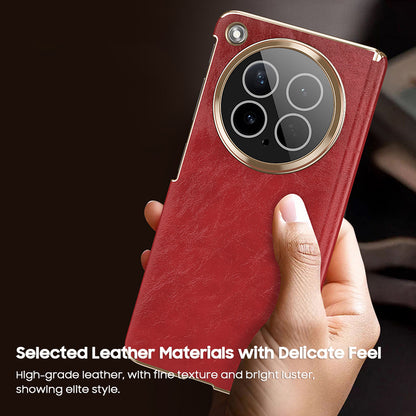 Oil-Waxed Leather Rotating Bracket Case with MagSafe