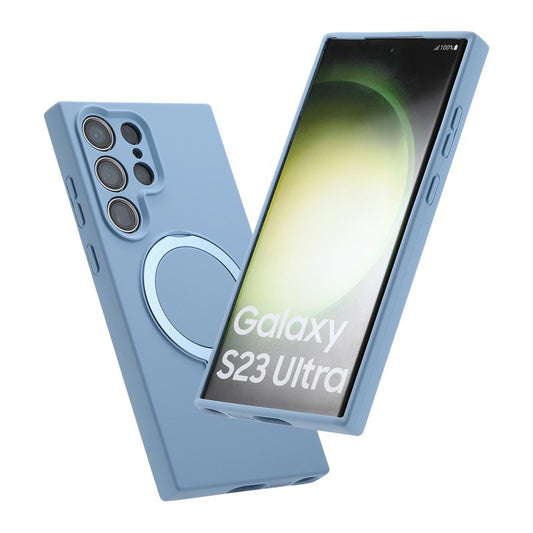 Serie Samsung Magsafe | Caja plegable del teléfono del soporte del silicón líquido 