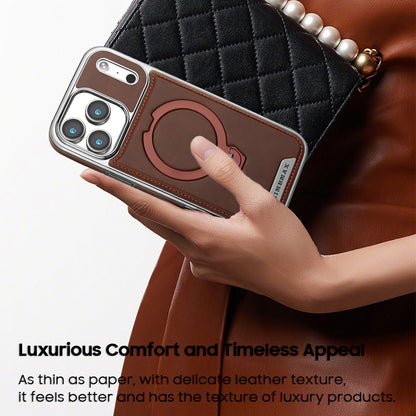 360° Rotating Stand Leather Case with MagSafe