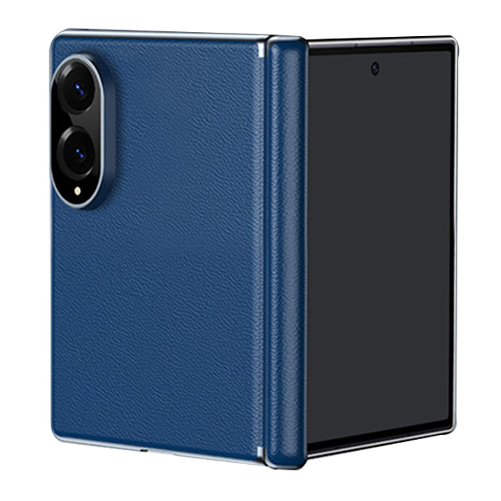 Full-Coverage Hinged Protective Electroplated Leather Case