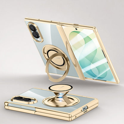 Electroplated Magnetic Ring Kickstand Protective Case