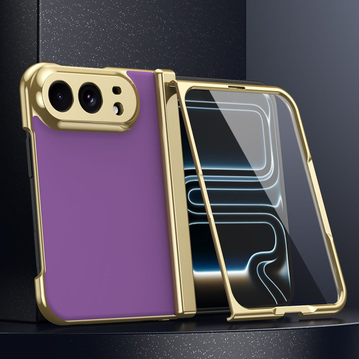 Electroplated-Edge Leather Case
