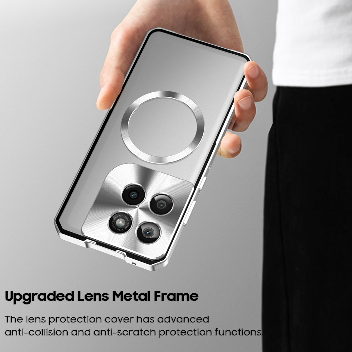 Single-Sided Buckle Metal Frame Case with MagSafe