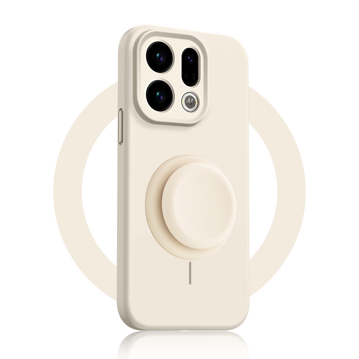 Solid Color Liquid Silicone Case with Kickstand