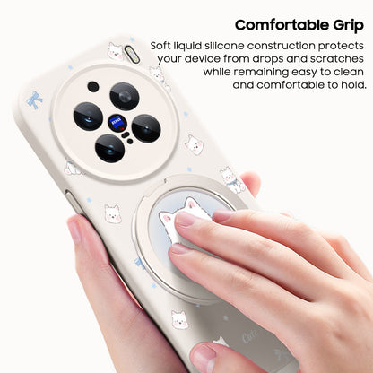 Cute Westie Liquid Silicone Lanyard Case with Bracket