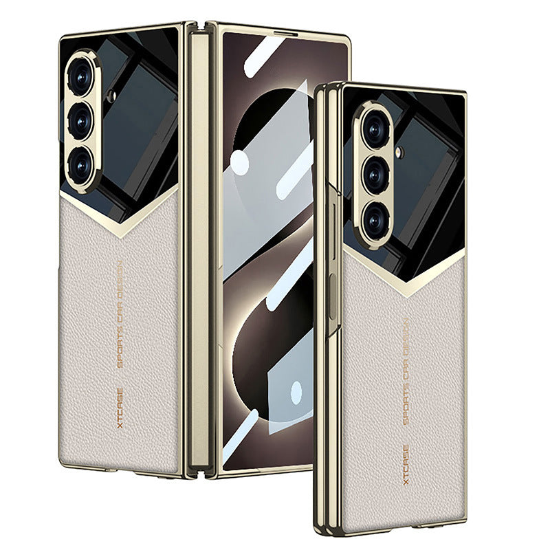 Fashionable Electroplated Stitching Leather Case