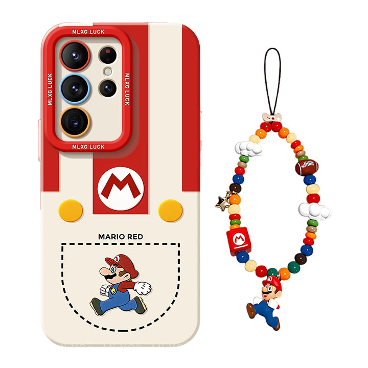 Mario Liquid Silicone Lanyard Case