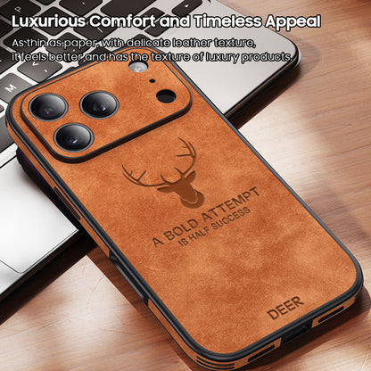Elk Pattern Leather Case with MagSafe