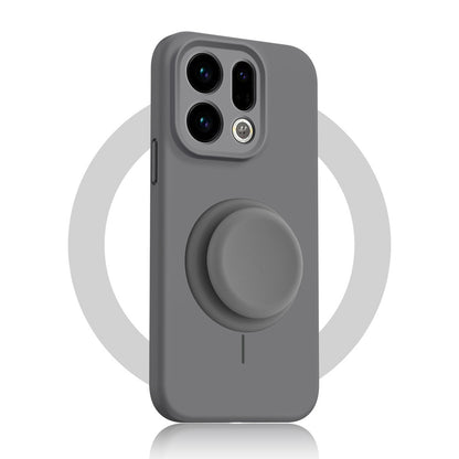Solid Color Liquid Silicone Case with Kickstand