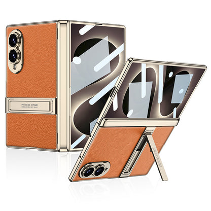Folding Stand Business Leather Case