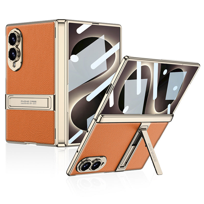 Folding Stand Business Leather Case