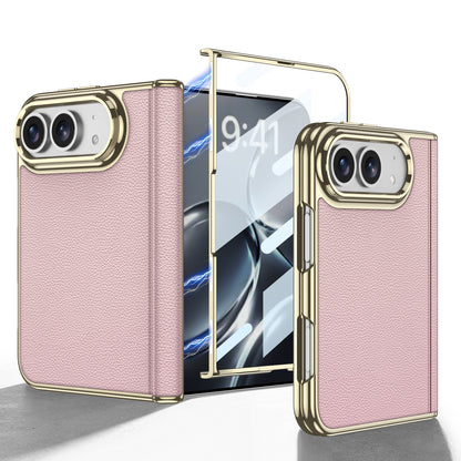 Electroplated Gold-Edged Leather Case