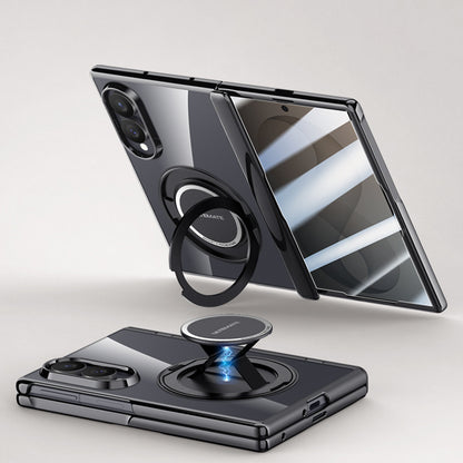 Electroplated Magnetic Ring Kickstand Protective Case