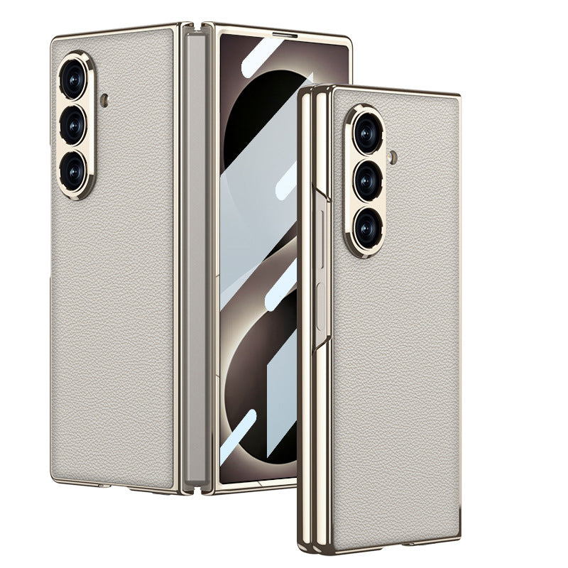 Folding Screen Electroplated Leather Case