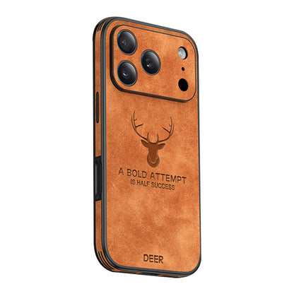 Elk Pattern Leather Case with MagSafe