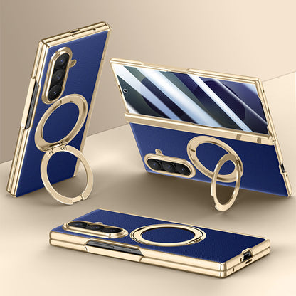360° Rotating kickstand Leather Case with MagSafe
