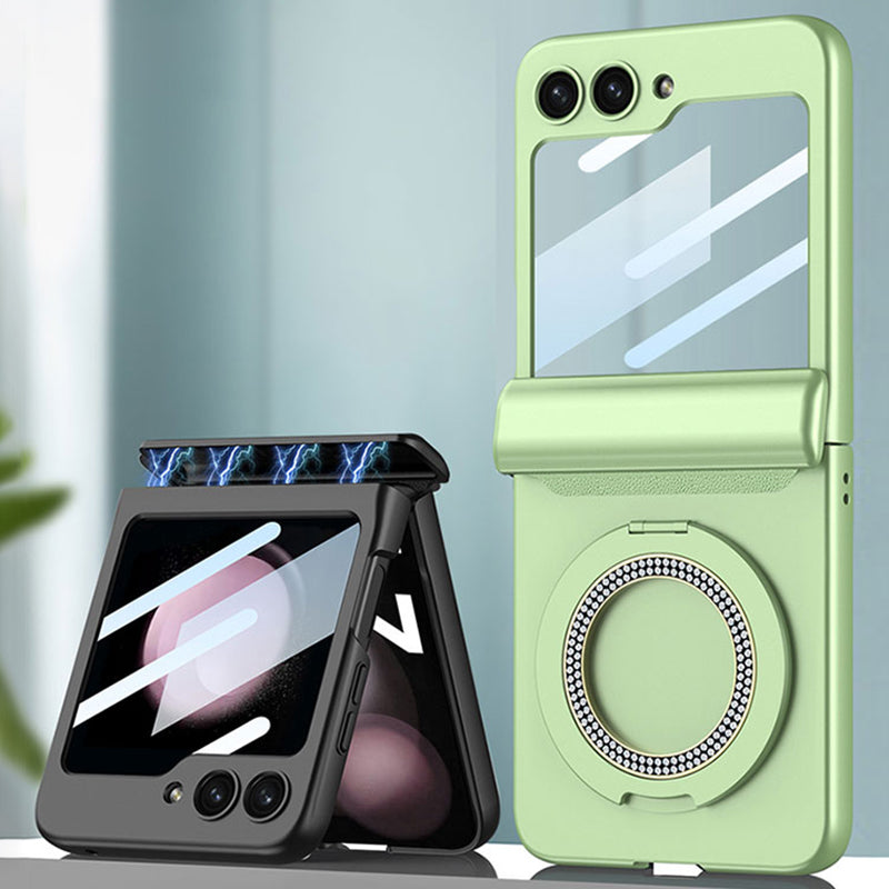 Samsung Galaxy Z Flip Series | Rotating Ring Stand Anti-Fall Phone Case