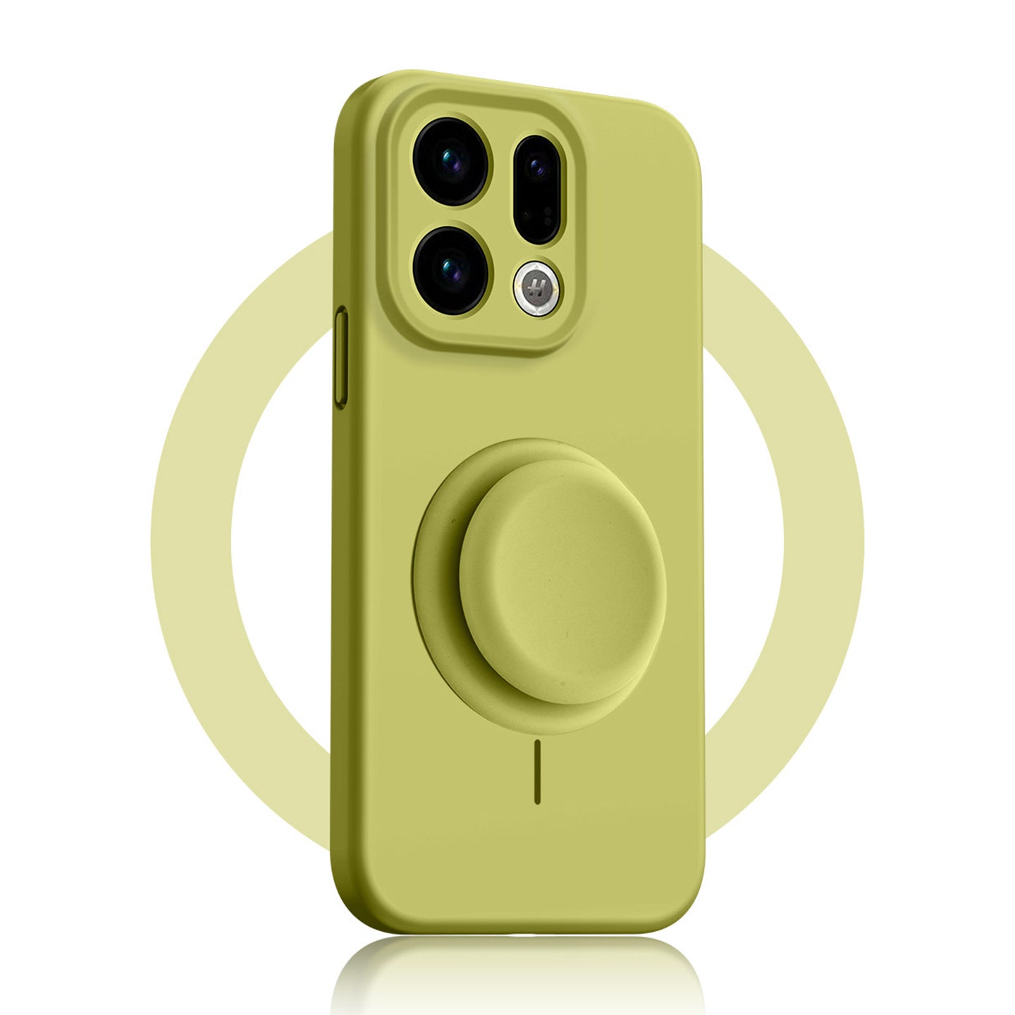 Solid Color Liquid Silicone Case with Kickstand