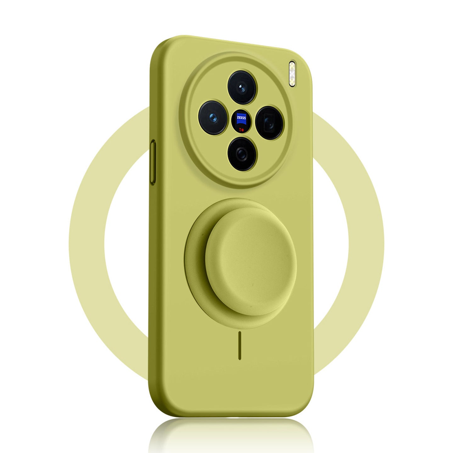 Solid Color Liquid Silicone Case with Kickstand