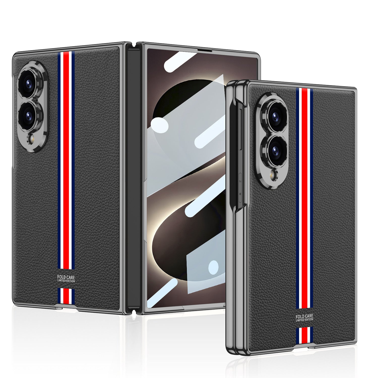 Folding Screen Electroplated Leather Case