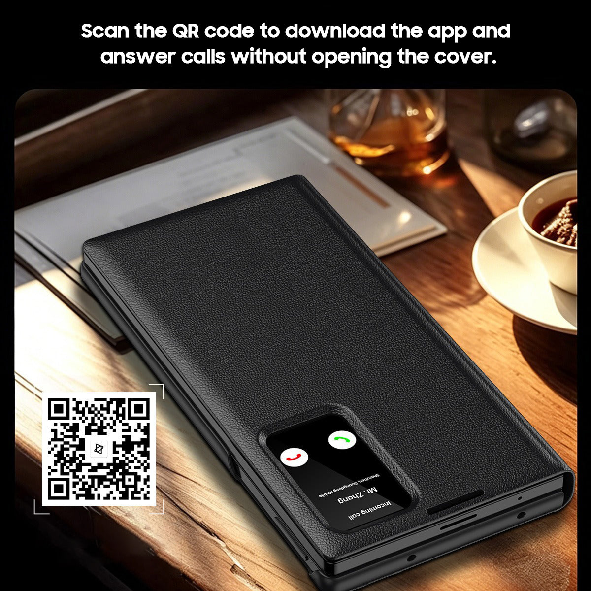 Folding Flip Leather Case